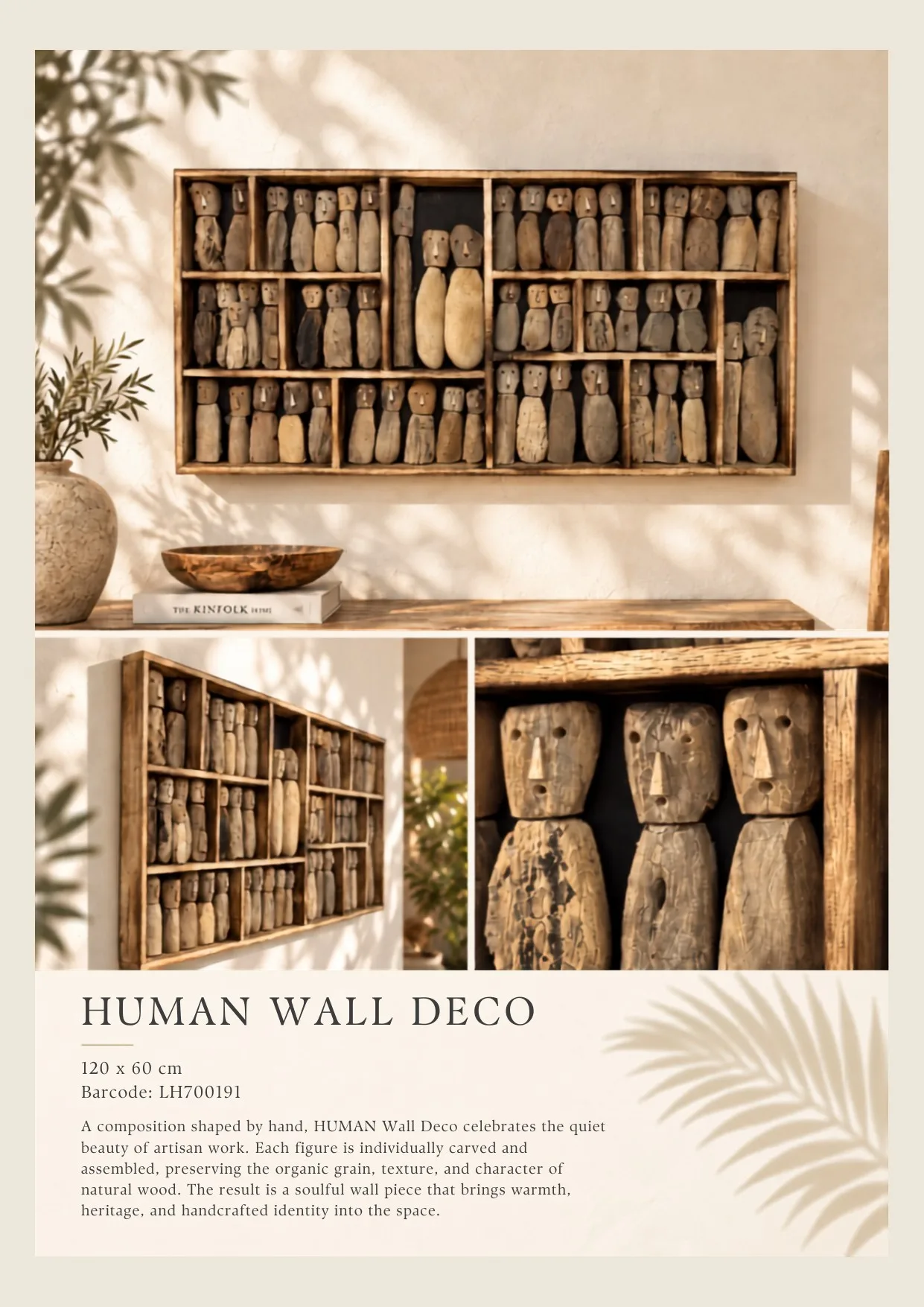 Complete catalog page showing Human Wall Deco Panel