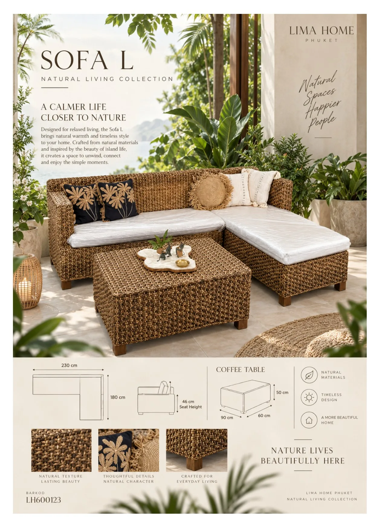 Complete catalog page showing Sofa L