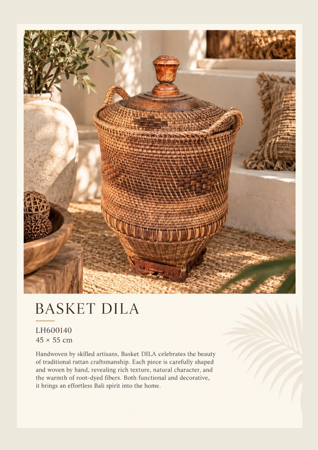 Complete catalog page showing Basket Dila