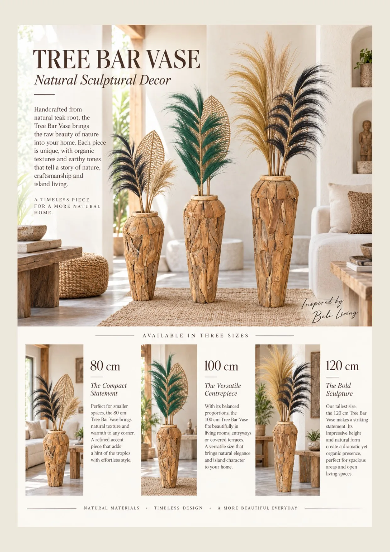 Complete catalog page showing Tree Bar Vase