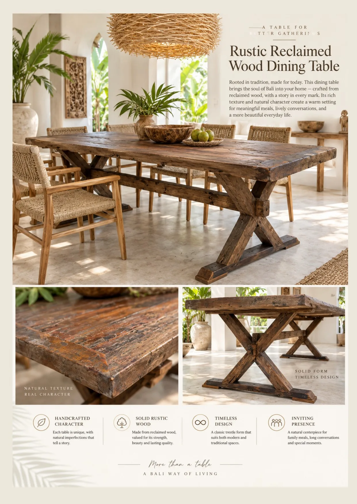 Complete catalog page showing Artisan Solid Teak Dining Chair
