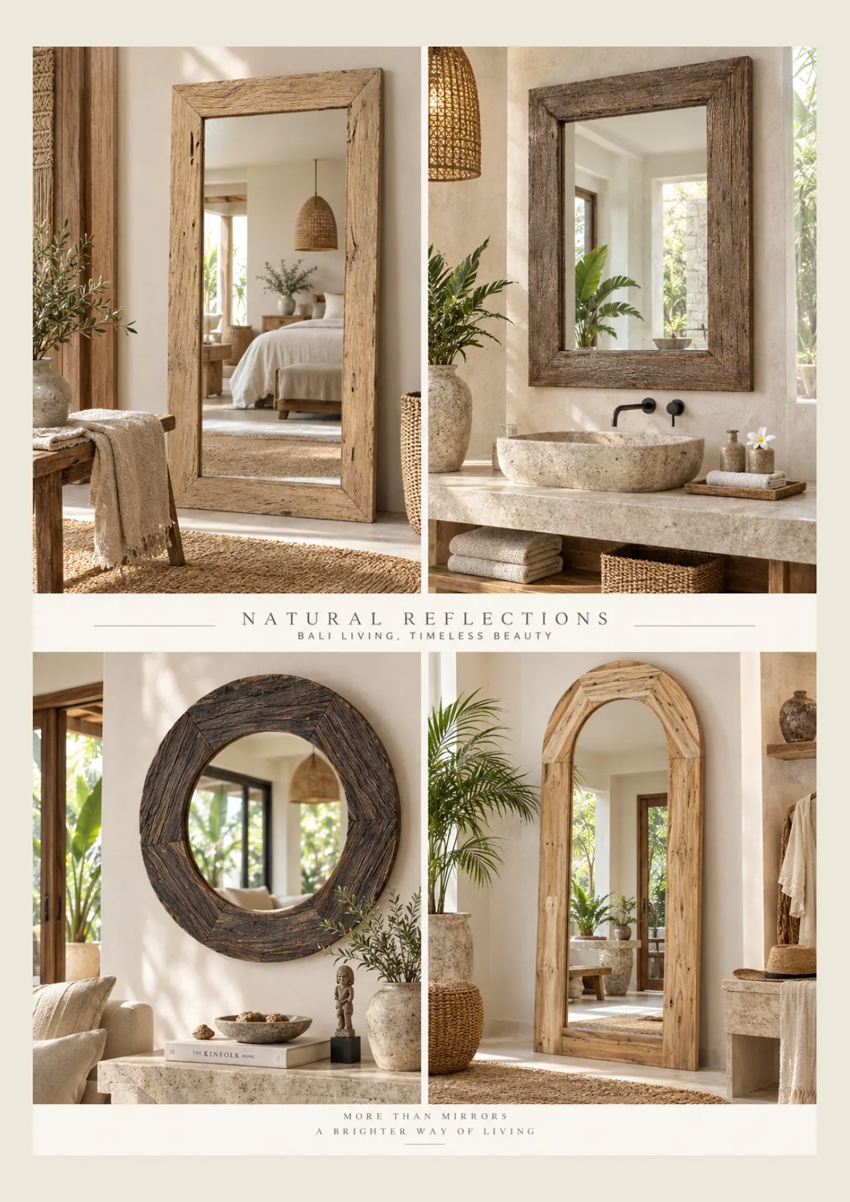 Complete catalog page showing Sunburst Natural Fiber Wall Mirror