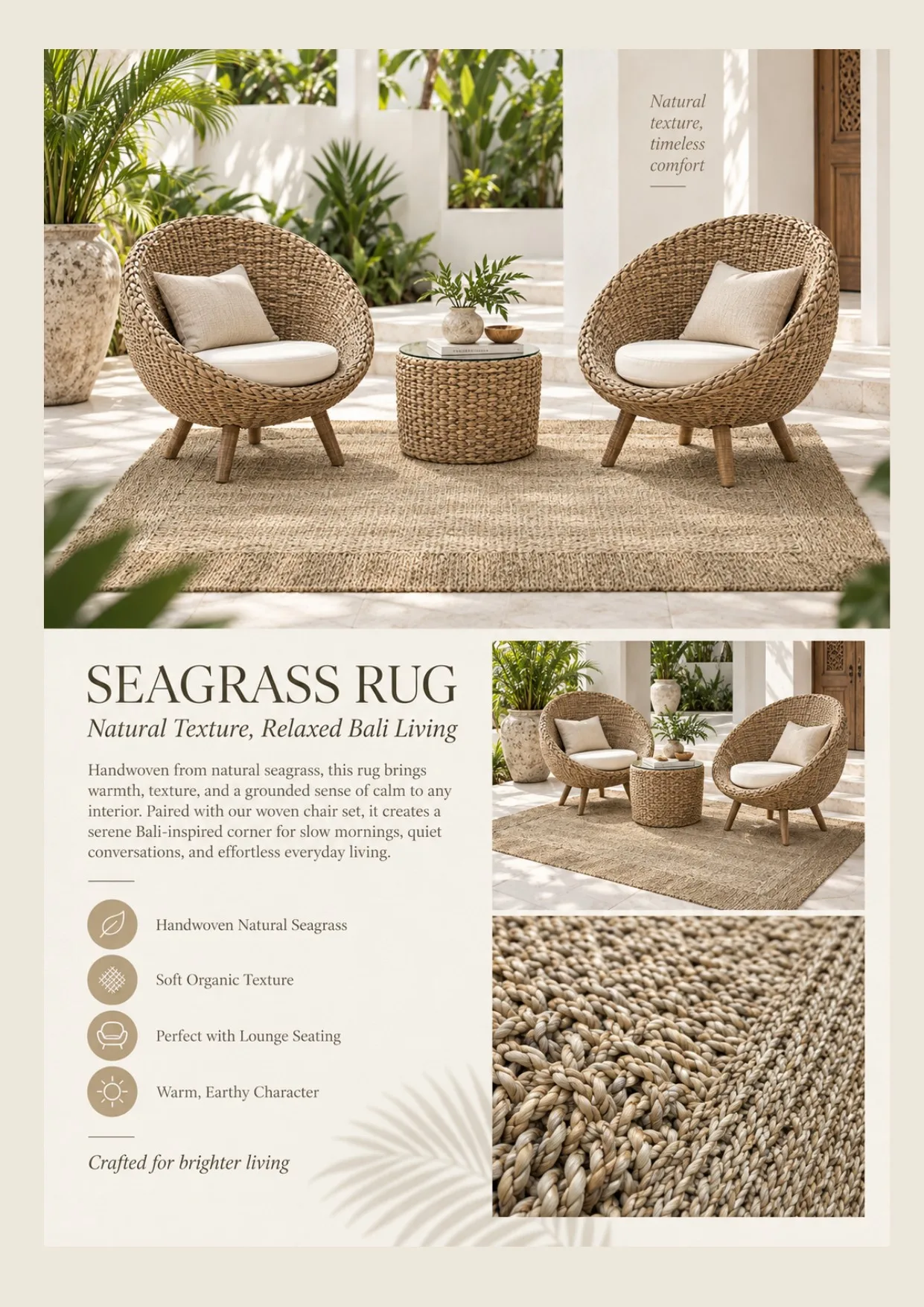 Complete catalog page showing Seagrass Rug